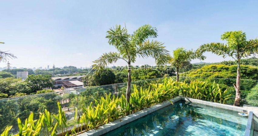 Arruda 168 Alto de Pinheiros. Cobertura à venda ao lado do Parque Villa Lobos, triplex 378 m², 3 suítes, área gourmet, piscina, sauna, 4 vagas e lazer no Condomínio Arruda 168, Alto de Pinheiros