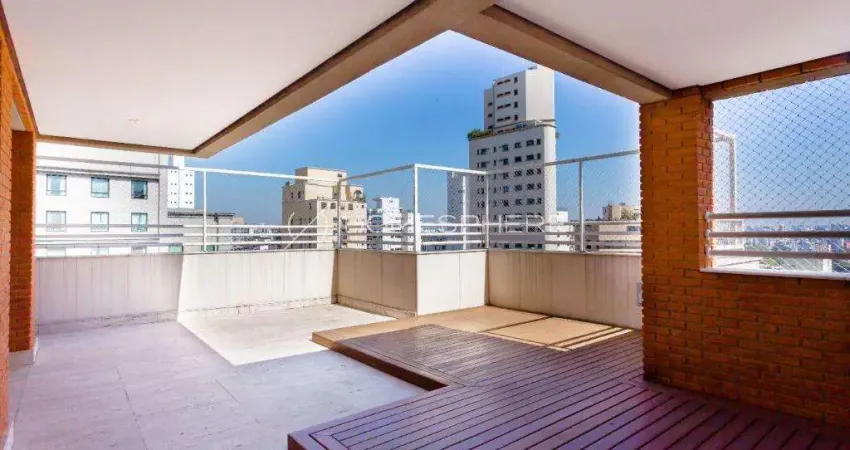 Edificio Le Locle Jardim Paulista Alameda Campinas, 1446. Cobertura duplex à venda em Jardim Paulista, 440 m², 4 suítes, terraço com jacuzzi, 8 vagas e lazer completo no condomínio Le Locle