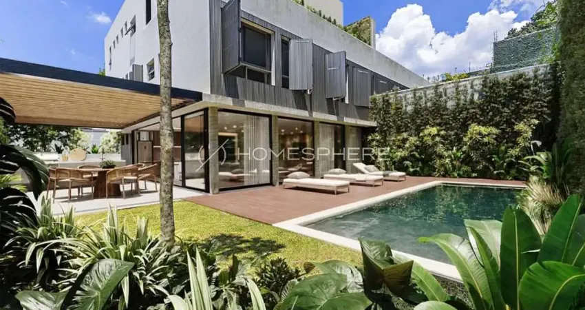 Condominio TUHU Alto de Pinheiros Av. Prof. Fonseca Rodrigues, 1748. Casa pronta em condomínio à venda com 480 m² de área privativa, 4 suítes, jardim com piscina e área gourmet, jardim de inverno, roo