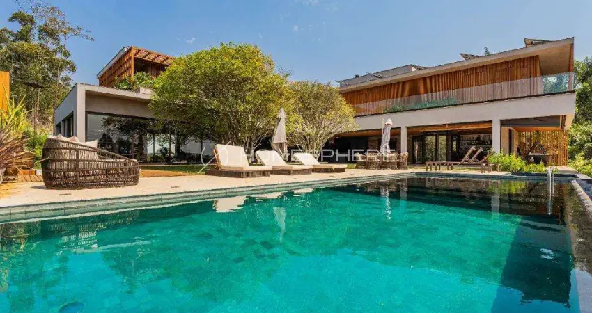 Terras de São José II em Itu. Casa à venda no Condomínio Terras de São José, 6 quartos, sendo 6 suítes, projetos de Pablo Lanza e Simone Meirelles, mobiliada, 887 m², adega, piscina, área gourmet e 4 