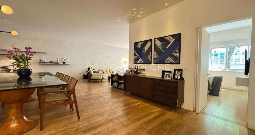 Condomínio Maria Regina Rua Haddock Lobo Jardim América. Apartamento à venda 201 m², 2 quartos, sendo 1 suíte, reformado com projeto do arquiteto Lucas Dualdi e 2 vagas de garagem