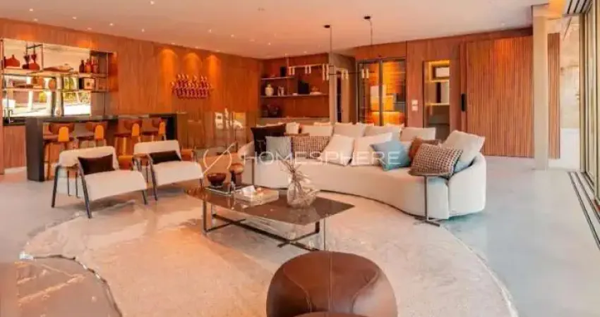 Casa contemporânea à venda no alphaville 1 com 5 suítes e lazer no rooftop