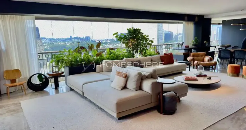 Apartamento de luxo à venda no myrá alphaville com 4 suítes, 6 vagas e living em mármore taj mahal