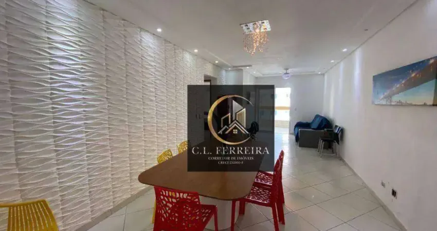 Apartamento com 3 dormitórios à venda, 100 m² por R$ 650.000,00 - Tupi - Praia Grande/SP