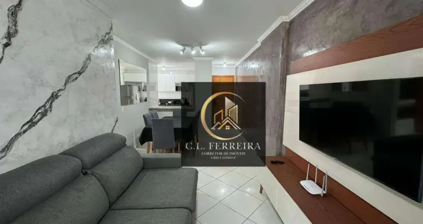 Apartamento Mobiliado com 2 dormitórios à venda, 73 m² por R$ 480.000 - Tupi - Praia Grande/SP