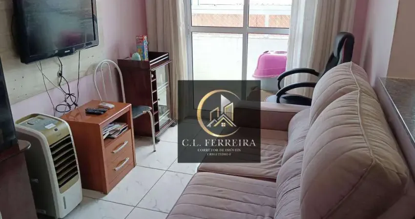 Apartamento com 2 dormitórios à venda, 49 m² por R$ 330.000,00 - Vila Assunção - Praia Grande/SP