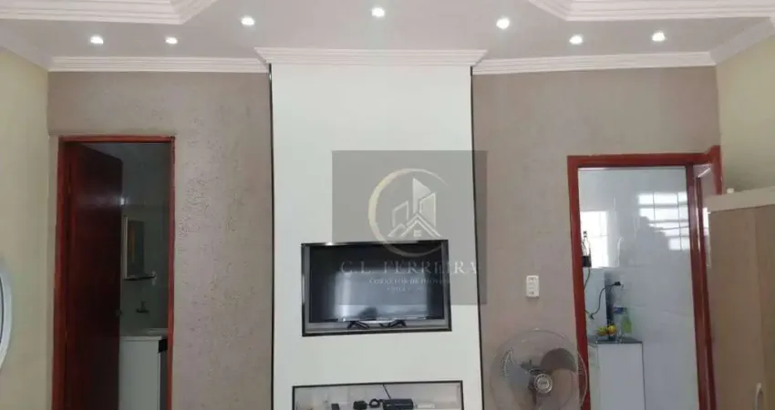 Kitnet ampla e mobiliada com 1 dormitório à venda, 42 m² por R$ 220.000 - Boqueirão - Praia Grande/SP