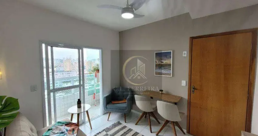 Flat com 1 dormitório à venda, 41 m² por R$ 351.750,00 - Boqueirão - Praia Grande/SP