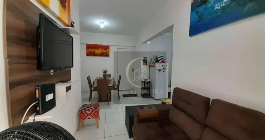 Apartamento com 1 dormitório, sacada, à venda, 37 m² por R$ 250.000 - Mirim - Praia Grande/SP