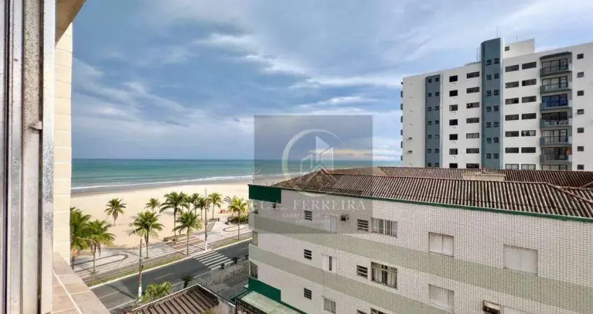 Kitnet vista mar, mobiliada, com 1 dormitório à venda, 40 m² por R$ 250.000 - Aviação - Praia Grande/SP