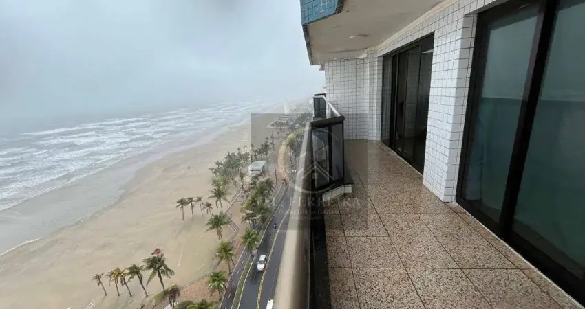 Apartamento frente mar  - 3 suítes( sendo 1 master) à venda, 240 m² por r$ 1.400 - tupi - praia grande/sp