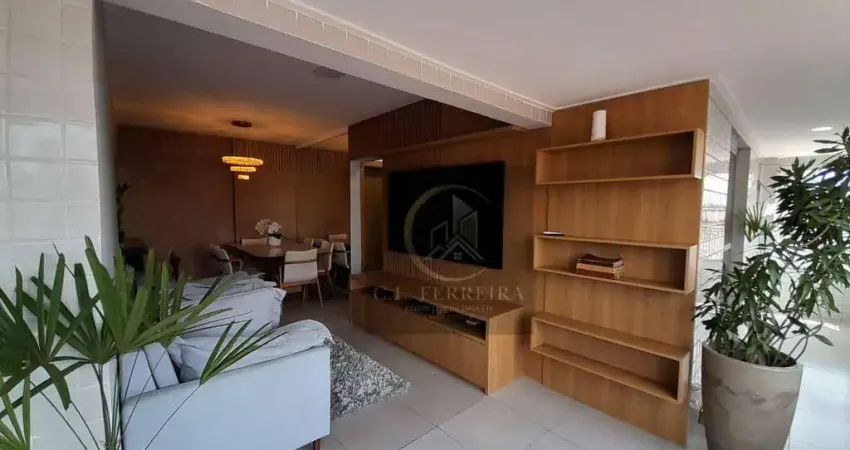 Apartamento mobiliado com 2 dormitórios à venda, 68 m² por r$ 850.000 - vila guilhermina - praia grande/sp