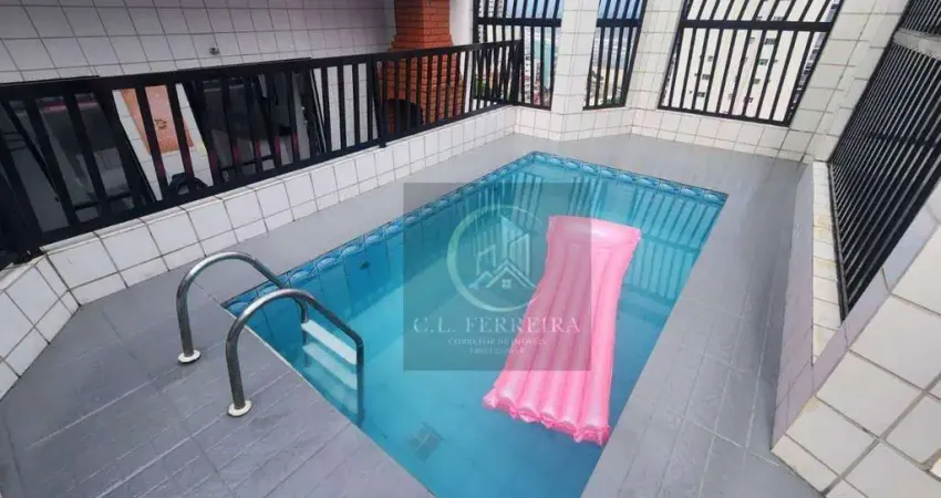 Cobertura com 02 suítes à venda, 150 m² por r$ 850.000 - ocian - praia grande/sp