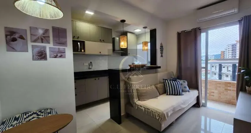Apartamento com 1 dormitório à venda, 33 m² por r$ 350.000 - vila guilhermina - praia grande/sp