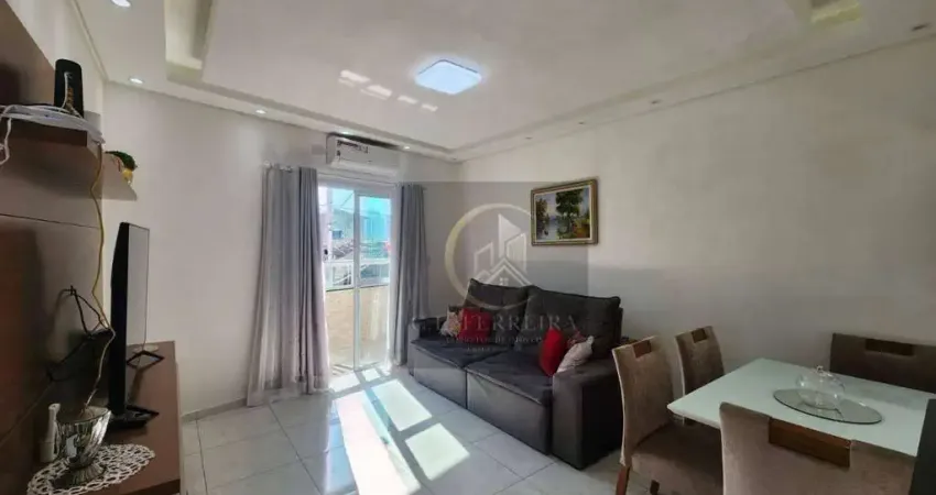 Casa sobreposta alta com 02 dormitórios à venda, 65 m² por r$ 357.000 - aviação - praia grande/sp