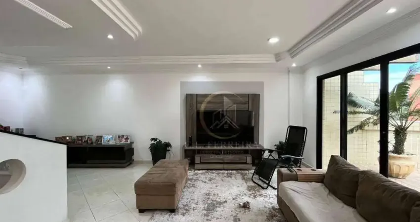 Cobertura com 4 dormitórios à venda, 340 m² por r$ 2.400.000 - canto do forte - praia grande/sp