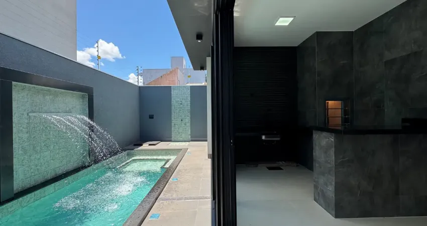 Casa Moderna com 142 m² | 2 Suítes + 1 Quarto | Espaço Gourmet e Piscina