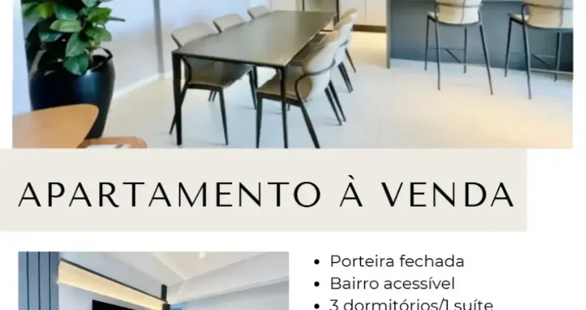 Apartamento porteira fechada na pedra branca decorado e mobiliado, com suite e sacada com churrasqueira