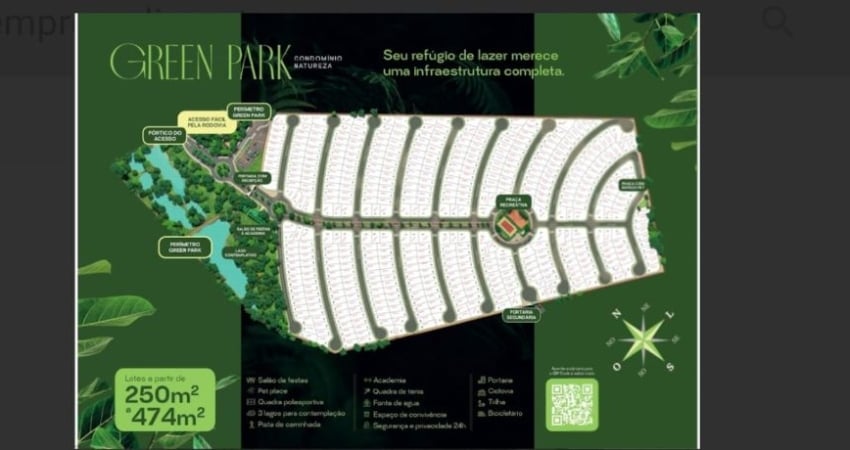 Lote a venda parcelado no Condomínio  Green Park em Caldas Novas -GO
