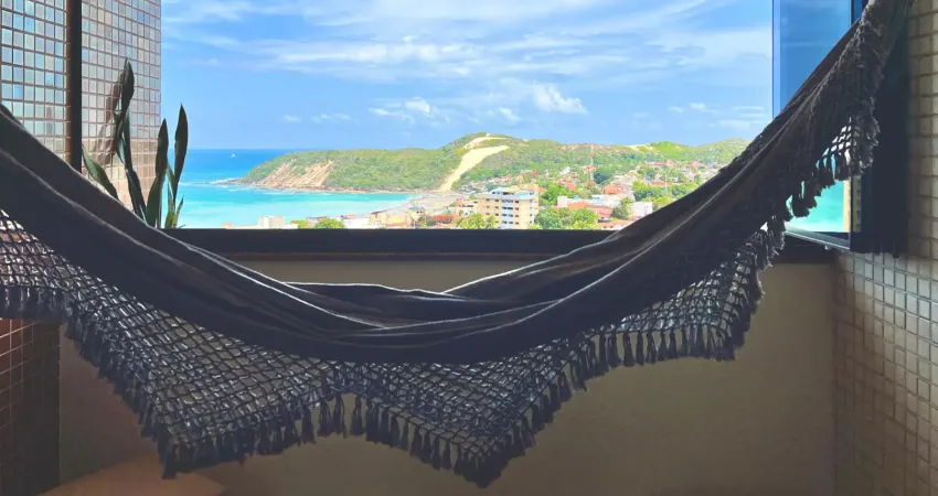 Lindíssimo apartamento 100% mobiliado com vista para o mar em ponta negra com 2 quartos sendo 1 suíte