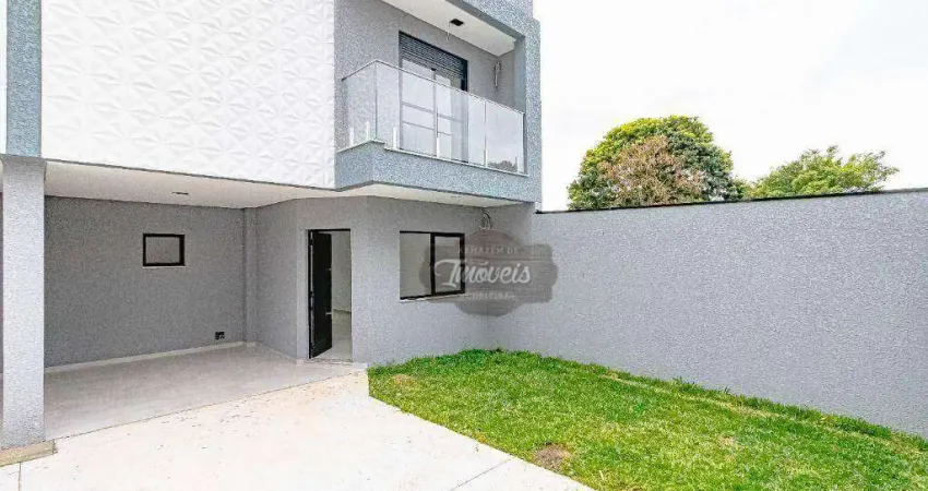 Sobrado com 3 dormitórios à venda,  terraço com churrasqueira,  varanda suíte e em 1 quarto, por r$ 699.000 - uberaba - curitiba/pr