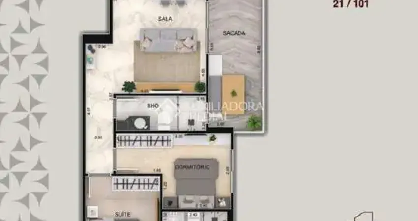 Apartamento com 2 quartos à venda na Rua Vinte e Três de Maio, 80, Vila Mirim, Praia Grande