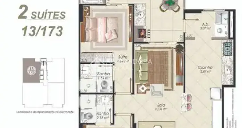 Apartamento com 2 quartos à venda na Rua Pero Vaz de Caminha, 285, Aviação, Praia Grande