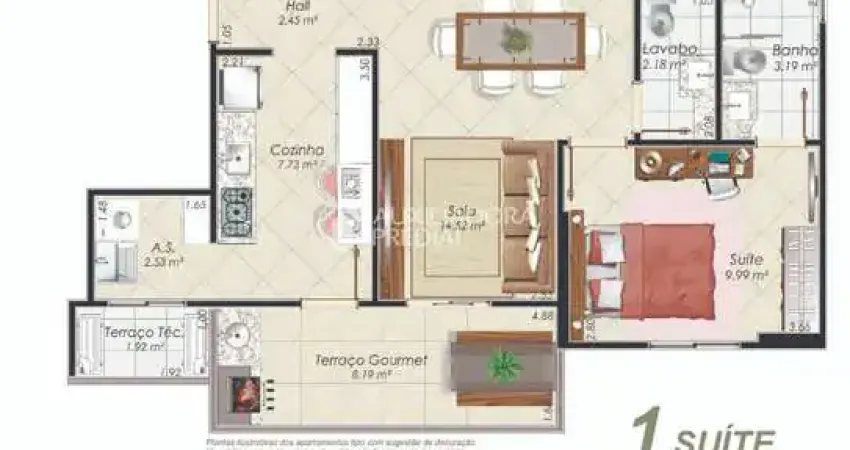 Apartamento com 1 quarto à venda na Rua Pero Vaz de Caminha, 285, Aviação, Praia Grande