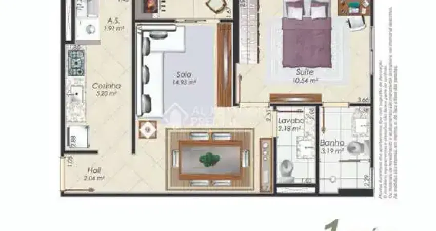 Apartamento com 1 quarto à venda na Rua Pero Vaz de Caminha, 285, Aviação, Praia Grande