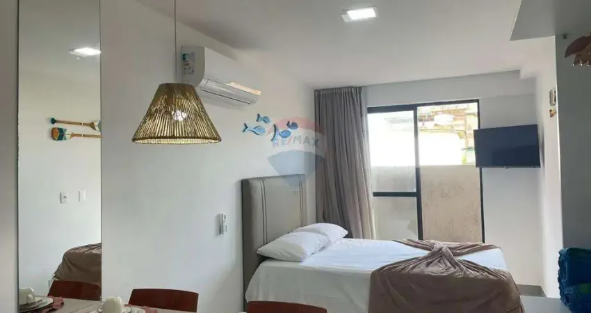Apartamento com 26m², Mobiliado e Decorado - Praia do Cupe, Pernambuco