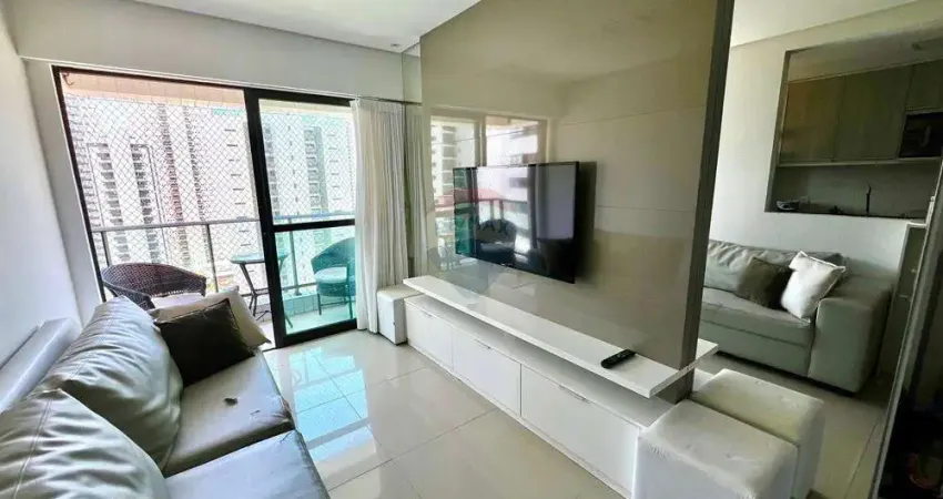 Apartamento à venda de 59 metros com 2 quartos em boa viagem, recife.