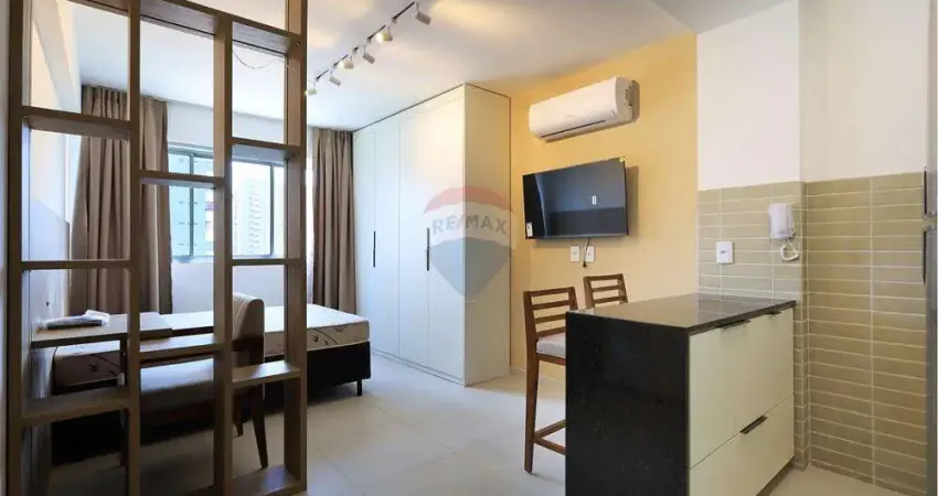 Lindo flat de 25m quadrados. lazer completo, 1 vaga de garagem rotativa. perto da praia.