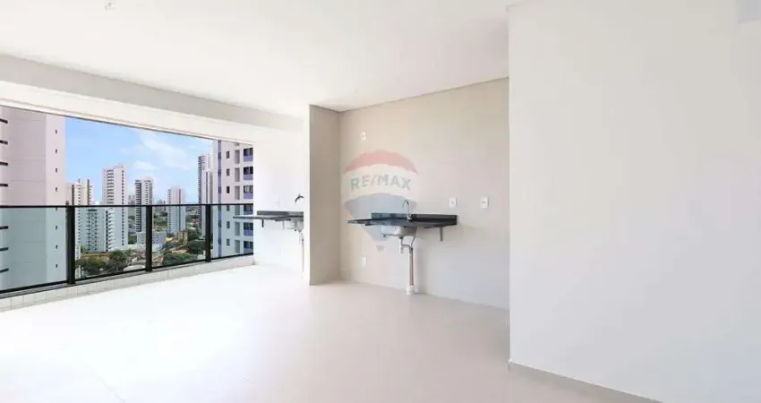 Apartamento com 56m com 2 quartos, varanda, cozinha e área de serviços. lazer completo.