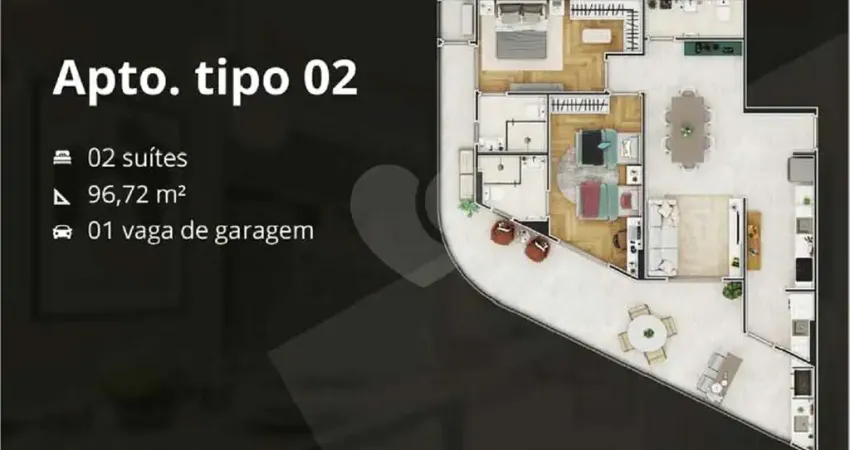 Apartamento com 2 quartos à venda na Avenida Presidente Castelo Branco, Solemar, Praia Grande