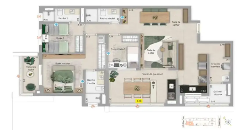 Apartamento com 3 quartos à venda na Avenida Doutor Epitácio Pessoa, Ponta da Praia, Santos