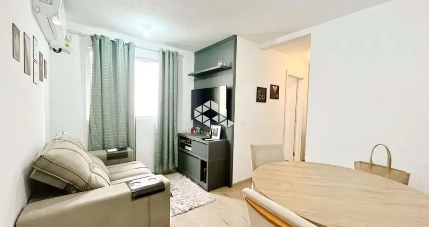 Apartamento 02 dormitórios, semi mobiliado com eletros,  Infra condominial, 1 vaga garagem. Centro / Canoas. Aceita financiamento e FGTS