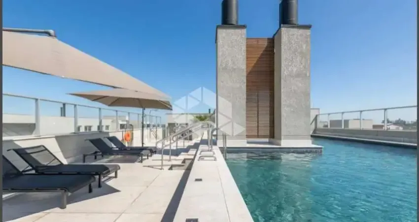 Apartamento 1 dormitório, Marechal Rondon Canoas, semi-mobiliado, vaga garagem, churrasqueira privada, piscina, elevador, financiamento e FGTS.