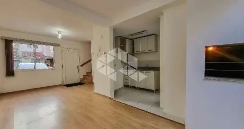 Casa condomínio, 2 dormitórios, 2 banheiros, semimobiliada, churrasqueira, 2 vagas, infra completa, marechal rondon/canoas. aceita financiamento fgts.