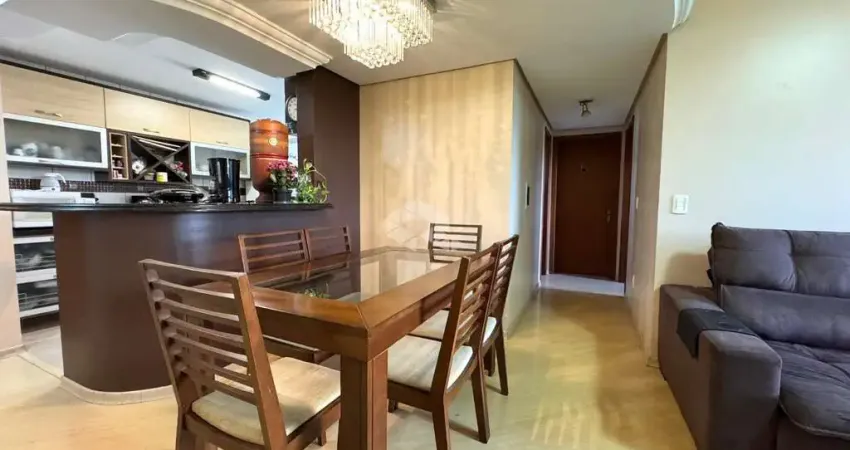 Apartamento semi mobiliado com 2 dormitórios no centro de Esteio, churrasqueira, vaga de garagem dupla, aceita Financiamento Bancário e FGTS.