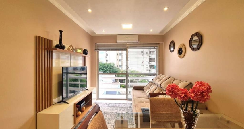 Apartamento no bairro Vila Rosa em Novo Hamburgo: 2 dormitórios, cozinha americana, sacada, mobiliado. Financiamento FGTS