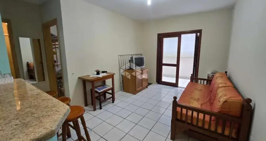 Apartamento 01 dormitório com terraço, mobiliado 03 quadras do Mar Capão da Canoa