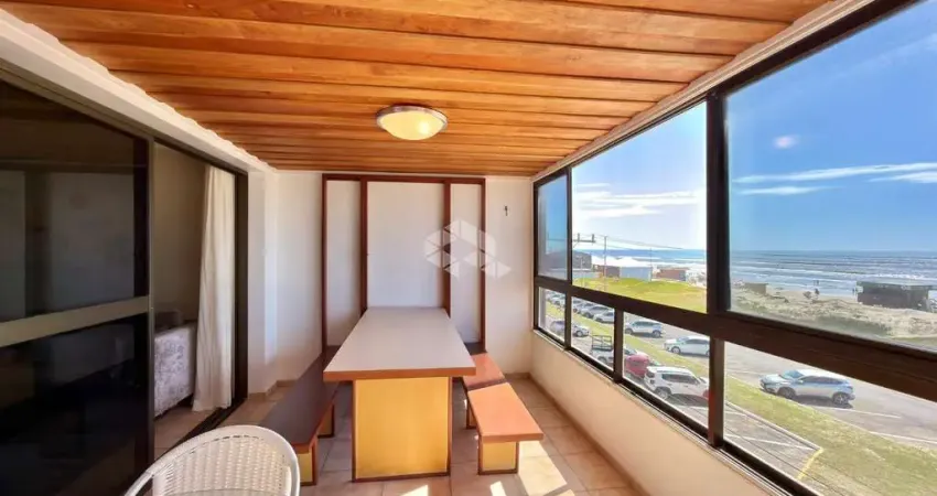 Apartamento com 3 dormitórios sendo 2 suítes mobiliado com sacada de frente com vista mar com box/vaga de garagem em capão da canoa