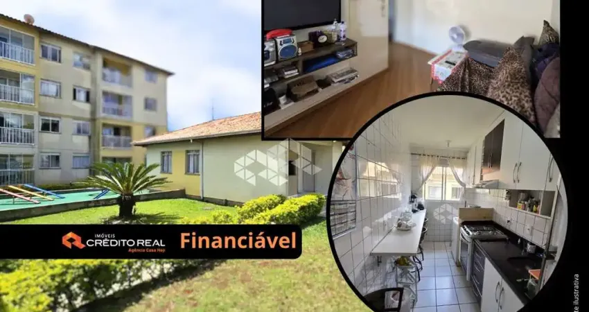 Apartamento com 2 quartos e 1 banheiro á venda no bairro sitio cercado, curitiba - pr por r$ 235.000