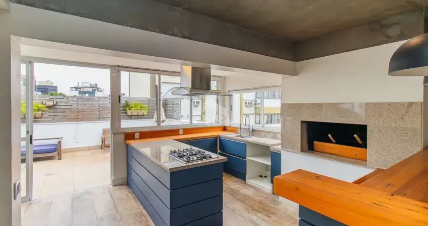 Cobertura semi-mobiliada com 3 dormitórios e 3 vagas de garagem no bairro higienópolis