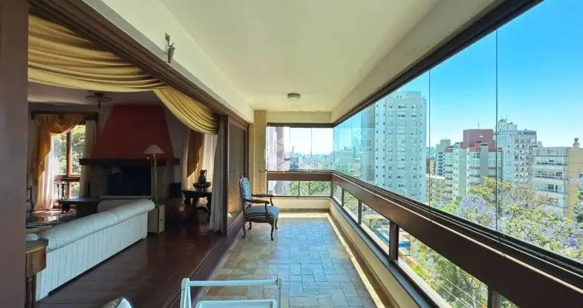 Apartamento à venda 3 dormitórios, sendo 1 suíte master, um por andar, 237m², sacada, com 4 vagas de garagem,  no bairro rio branco - porto alegre/rs