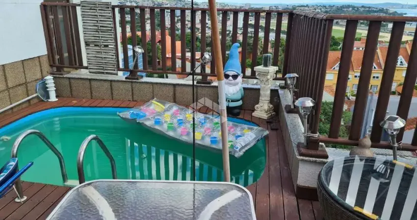 Cobertuta com piscina, bairro cristal, 1 dormitório, suíte, com vista para o guaíba