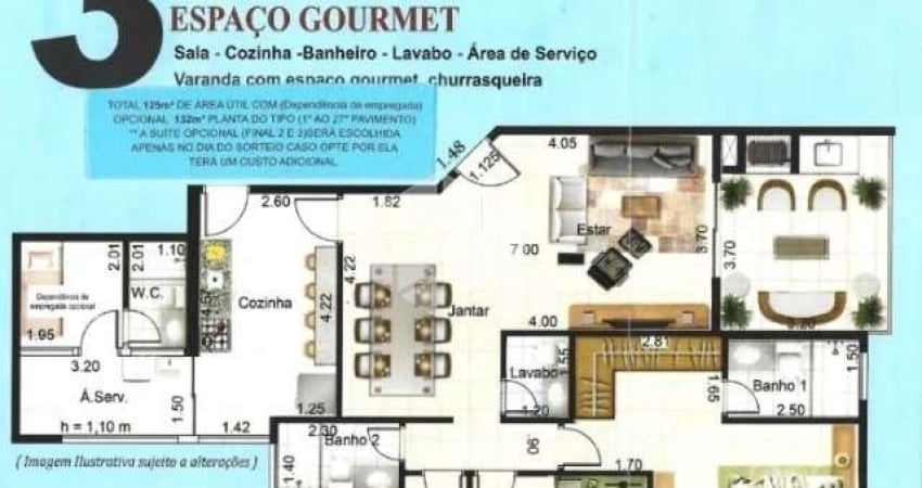 Vendo Apartamento 125m² 3 Dormitórios 1 Suíte 1 Vaga Esplanada Embu das Artes - SP