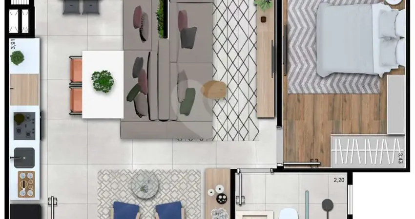 Apartamento com 1 quarto à venda na Rua do Símbolo, 121, Morumbi, São Paulo
