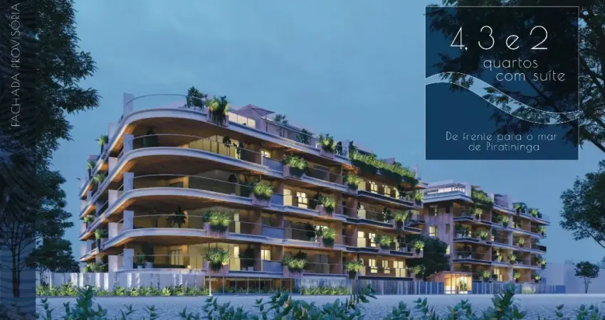 2 quartos, 1 suíte, 1 escritório e 1 vaga em piratininga com lazer completo