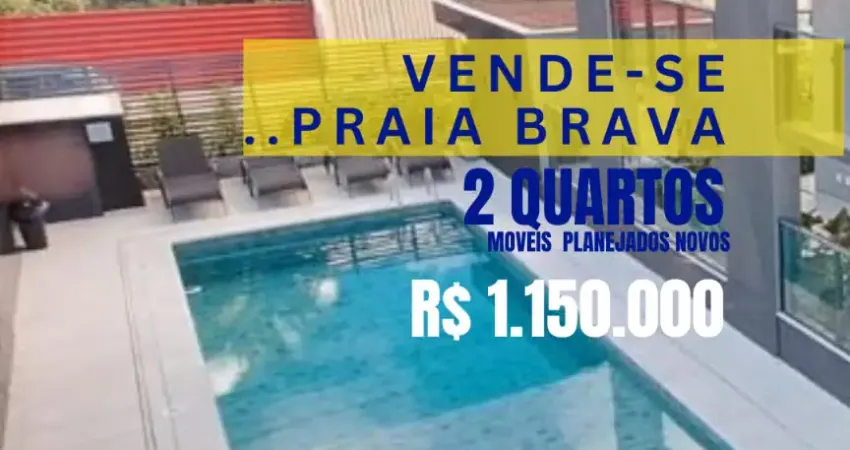 Apartamento novo, semimobiliado, 2 quartos com suíte a venda na praia brava